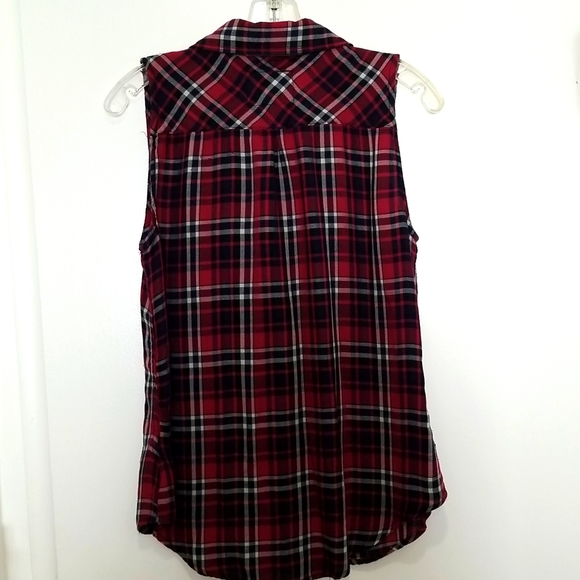 Rails women's plaid sleeveless button down shirt size Extra Small - Picture 6 of 6